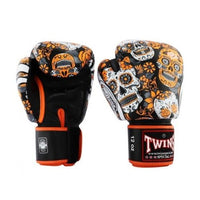 Gants de Boxe Twins Skull FBGVL3-53 Noir/Orange Univers Boxe