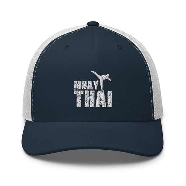 Casquette Muay Thaï CU-BT01 Bleu Marine / Blanc