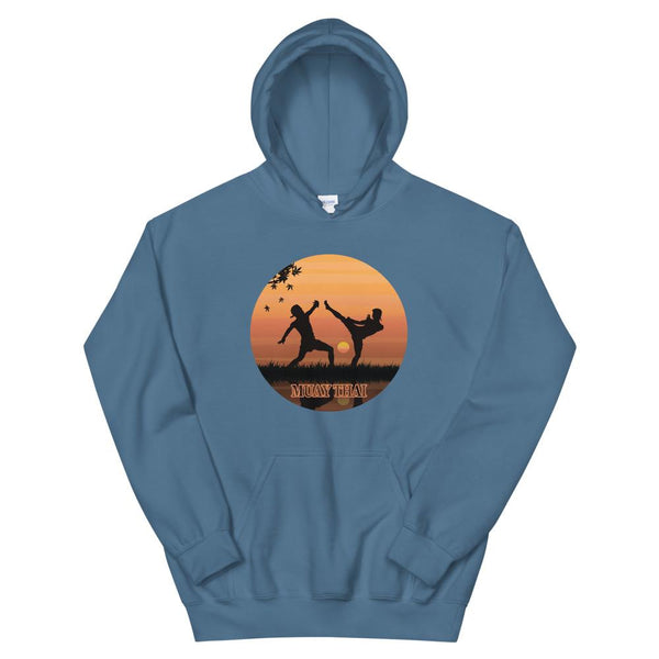 Hoodie Muay Thaï HH-MT09 Bleu Indigo / S