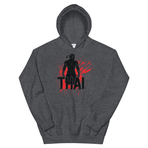 Hoodie Thaï Boxing Gris Foncé Chiné / S