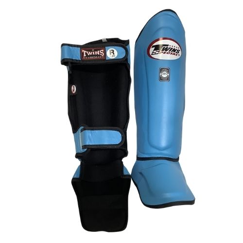 Fairtex SP5 Protège-Tibias Bleu - Meilleur Protection Muay Thai & Kickboxing