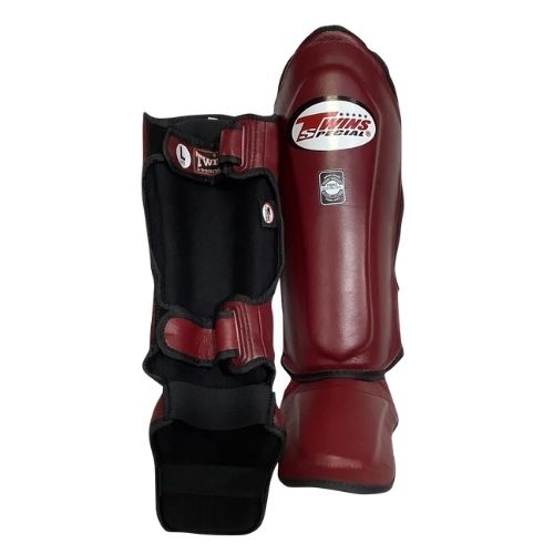 Protège Tibias Twins SGL 10 Bordeaux Univers Boxe