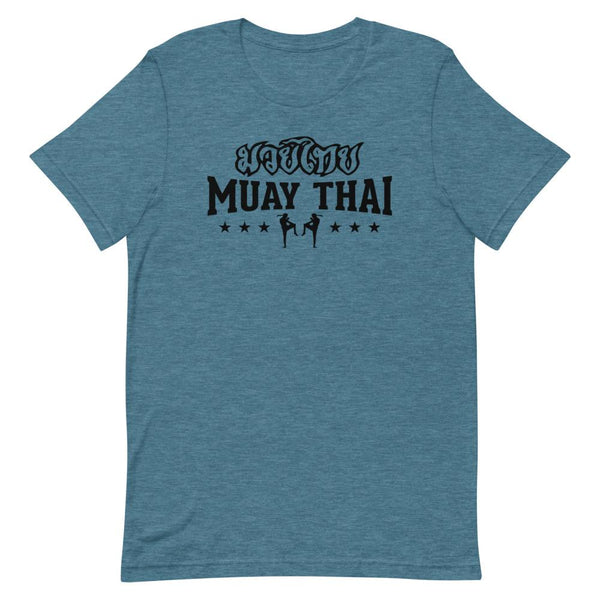 T-shirt Boxe Thaï TH-BT02 Bleu Canard Chiné / S