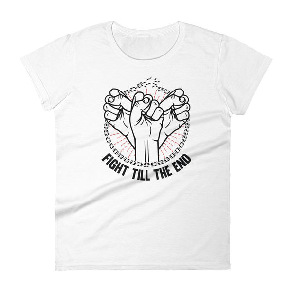 T-shirt Fight Till The End TF-BT10 Blanc / S